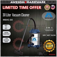 MOSTAZ MSVC-30L 1500W 30L HEAVY DUTY WET AND DRY STAINLESS STEEL VACUUM CLEANER VAKUM