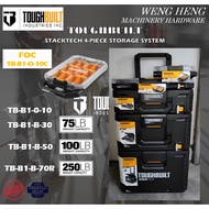 TOUGHBUILT STACKTECH 4-PIECE STORAGE SYSTEM - TB-B1-0-10 / TB-B1-B-30 / TB-B1-B-50 / TB-B1-B-70R