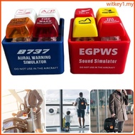 WIT Two Action Fire Alarms Keychain Flashing Cockpit Button Simulating for Flight Enthusiasts