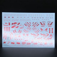 MG Unicorn Gundam 03 Phenex red foiled neon gundam Decal 獨角獸高達三號機鳳凰紅色燙金螢光高達水貼