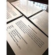 Aluminium plate with color paint (etching)/Custom Etched Metal Name plates, Labels and Tags/Terukir