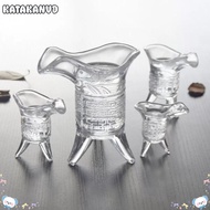 KATAKANVD Crystal Glass Cup, Retro Ancient Chinese Emperor Cup, Chinese Wine Tripod Base Whiskey Sho