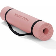 YOTTOY Yoga Mat，Extra Thick Yoga Mat (1/2inch),Professional TPE Exercise Mat,Non-Slip Workout Mat fo