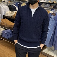 26 North America Tommy Hilfiger Tommy Spring And Autumn Mens Casual Fashion Half-zip Stand Collar Tw