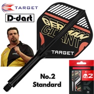 TARGET K FLEX DARTS FLIGHT-【No.2】STANDARD GABRIEL CLEMENS K-Flex Integrated Dart Flights and Shafts