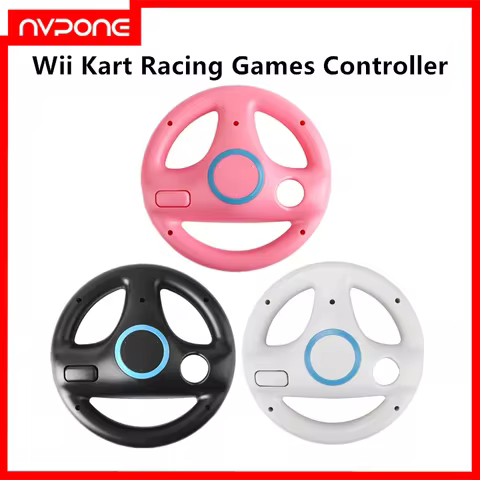 Color Game Racing Steering Wheel for Nintendo Wii Remote Controller Racing Wheel for Wii Kart Racing