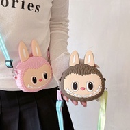 Bubble Mart Children's Bag Prala Coin Purse Cartoon Cute Silicone Messenger Bag Boys Girls Bags Toy 