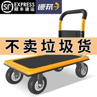 Thickened Steel Plate Platform Trolley Trolley Truck Trolley Trolley Foldable and Portable Household Trailer Express Tro