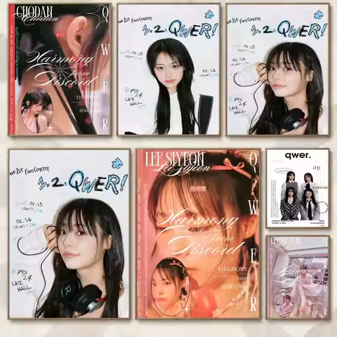 QWER K Pop Band Album Bright Stage Music Aesthetic Poster Aesthetic Art Print for Bedroom & Living R