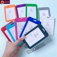 Plastic ID Card Holder Colorful ID Card Double Sided Vertical ID Case Work Permit Case Holder 805