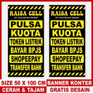 BANNER SPANDUK KONTER PROMO PULSA KUOTA TERBARU