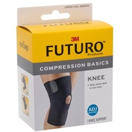 Futuro Compression Basics Knee Adjustable 3M Support 3M Tighten Black