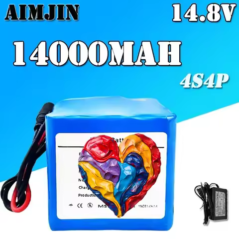 AIMJIN 4S4P 14.8V 14Ah BMS Rechargeable Li-ion Battery Pack Is Widely Used in Scooters, Tricycles an