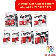 Energizer Max Alkaline Battery AA / AAA / 9V / A23 / A27