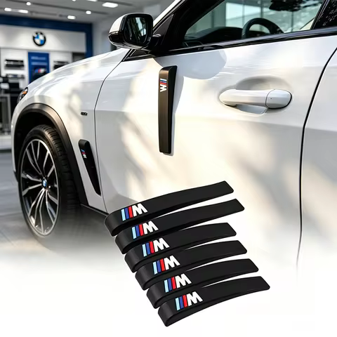 4Pcs Car Door Rearview Mirror Anti-collision Strips Stickers For BMW Performance M G20 G32 G11 G12 F
