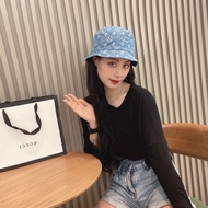 GUCCI666 Blue GG Pattern Denim Baseball Cap