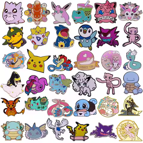 Pokemon Japanese Anime Pikachu Lapel Pins for Backpack Men Women Enamel Pin Metal Badges Accessories