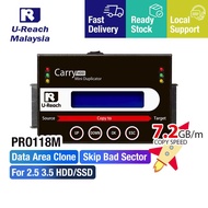 UReach PRO118M 1 to 1 SATA Hard Drive Duplicator 7.2GB/min SSD HDD Cloner Data Area Copy Docking