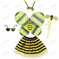Jiayu New Style Bee Wings Makeup Costume Photo Props Children Fairy Stick Butterfly Wings
