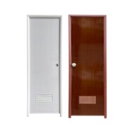 Maxbuilt 190x68x7 Cm Pintu Kamar Mandi Pvc Wood Right - Cokelat