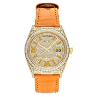 Rolex Rolex Day-Date (Reference 128158RBR). A 36mm unworn yellow gold diamond set automatic wristwat