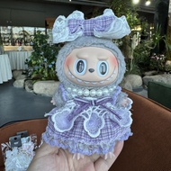 Clothes Necklace Bowknot labubu Baby Clothes 17cm labubu Pendant Accessories Three-Piece Set 10-20cm