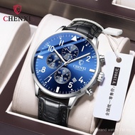 CHENXI Genuine CX-937 Jam Tangan Lelaki Multifungsi Berlampu dan Kalis Air dengan Paparan Dail Besar