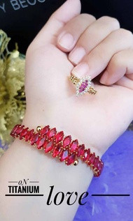 Gelang Free Cincin Mata Merah Xuping Mewah 61422av