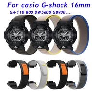 Nylon Fabric Weave Loop Watch Strap for Casio G-SHOCK GA-110 700 GD100 Sport DW5600 G-5600 GW-M5610 16mm Watch Band Bracelet