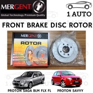 MERGENT FRONT COATED BRAKE DISC ROTOR for PROTON SAGA BLM FLX FL SAVVY