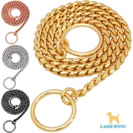 4MM Wide Snake-Shaped Chain Stainless Steel Dog Chain Pet Necklace Pet Chain P Chain Dog Collar