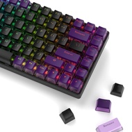 WOMIER 165 Key Black and Purple Pudding PBT Double Shot Keycaps OEM Profile Custom Keycap Set Suit for 100%, 75%, 65%, 60% Gaming Mechanical Keyboard