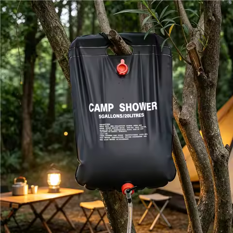 Large Capacity Portable Camping Shower Water Bag Outdoor Picnic Storage Bathing Foldable Bucket 20-l