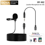 BOYA BY-M1 3.5มม.TRRS 6วิดีโอเสียงบันทึก Lavalier Lapel ไมโครโฟน Clip สำหรับ Mic สำหรับ iPhone Android สมาร์ทโฟน PC กล้อง DSLR การบันทึก YouTube สตรีมมิ่ง