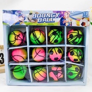 Wrist Bouncy Ball with Rope Children's Rubber Bounce Ball Bounce Ball Bracelet Spring Ball Children'
