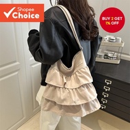 Women Casual Plain Large Capacity Summer Bag Dating Lace Design Cute Shoulder Tote Bag LFA80FX007