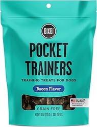 BIXBI Pocket Trainers, Bacon (6 oz, 1 Pouch) - Small Training Treats for Dogs - Low Calorie and Grai