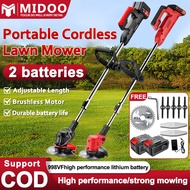998VF Mesin Rumput Lawn Mowe Rechargeable Grass Cutter Cordless Grass Trimmer Electric Pemotong Rump