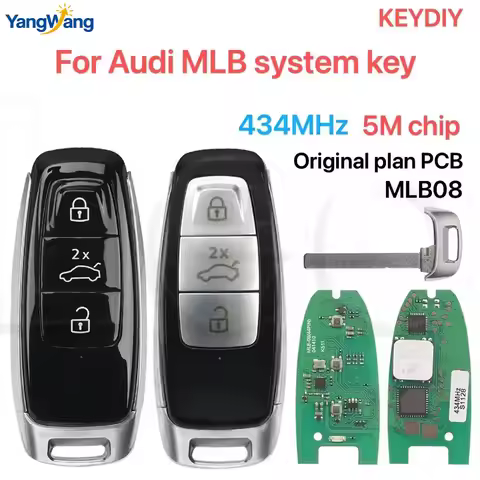 YW for Audi MLB A6 A7 A8 S RS (2018-2024) Keyless Go Smart Key 4N0959754EG/CL/EN/DP/CH/CQ/DR/BC 434M