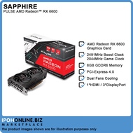 SAPPHIRE PULSE AMD RADEON RX6600 8GB GDDR6 PCI-Express 4.0 HDMI DP Gaming Graphics Card | Ipohonline