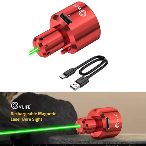 CVLIFE Rechargeable Green/Red Laser Bore Sight with Magnetic Connection Boresighter Sighting for Mul