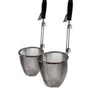 Stainless Steel Noodle Strainer Basket | Udon, Ramen, Pho & Pasta Cooking Mesh Scoop