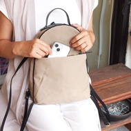 日本職人牛革X 防潑水帆布後背包Made in Japan by Baggy Port