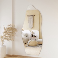 ST/ Full-Length Mirror Wall-Mounted Irregular Mirror Stickers Wall Self-Paste Dressing Mirror Wall-Mounted Punch-Free Fu