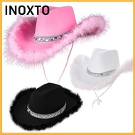 INOXTO Cowgirl Hat Costume Party Sequin Women Funny Cosplay Sequin Cowgirl Hats