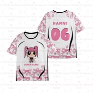Summer Men's Women's Casual New Japan Kpop HANNI Jersey Fan Art Cute Gift Short Sleeve T-Shirts Quic