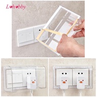 Lohobby 2 Gang 86 Type Outlet Box Outlet Cover Waterproof Sticky Wall Outlet Protector