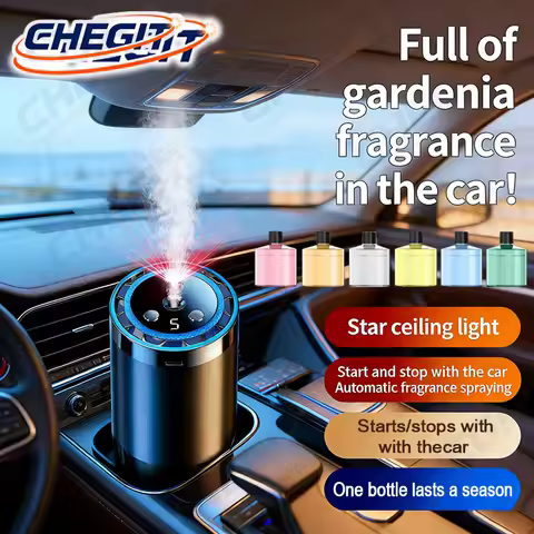 Smart Car Air Freshener 5-Mode Aromatherapy Diffuser & Car Perfume Gadget with Starry Canopy for MB/