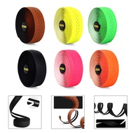 [YF] Road Bike Handlebar Tape Anti-slip PU Shock Handle Bar Tape with Bar End Plugs