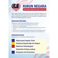 CMC8082 Rukun Negara Country Philosophy Poster (A2 Size 420x594mm) National Day Merdeka Day Patrioti